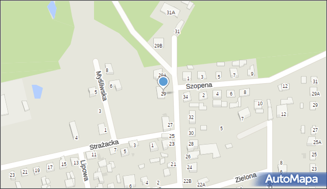 Gąbin, Płocka, 29, mapa Gąbin