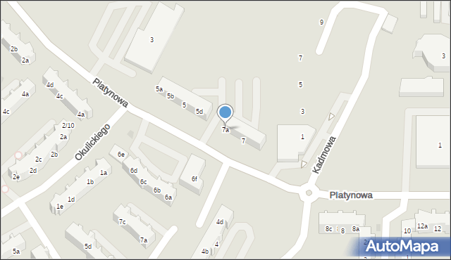 Gdańsk, Platynowa, 7a, mapa Gdańska