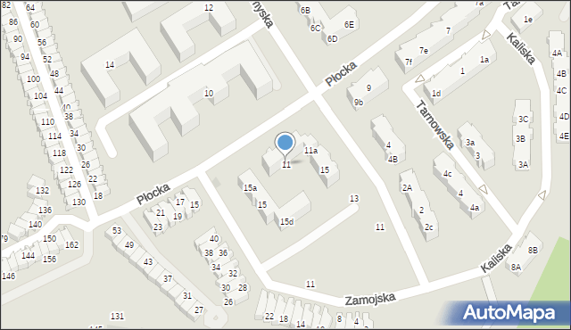 Gdańsk, Płocka, 11, mapa Gdańska