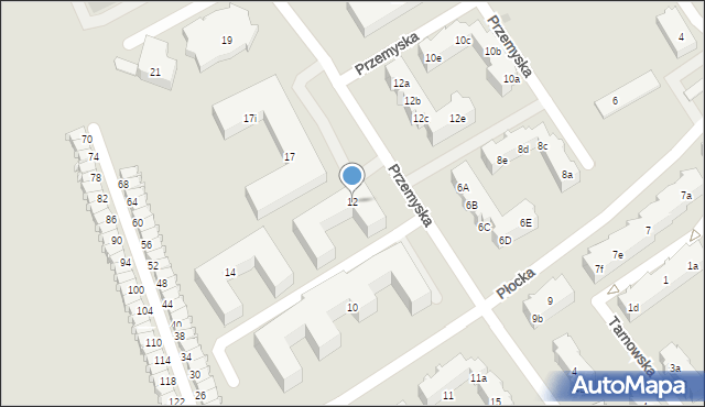 Gdańsk, Płocka, 12, mapa Gdańska