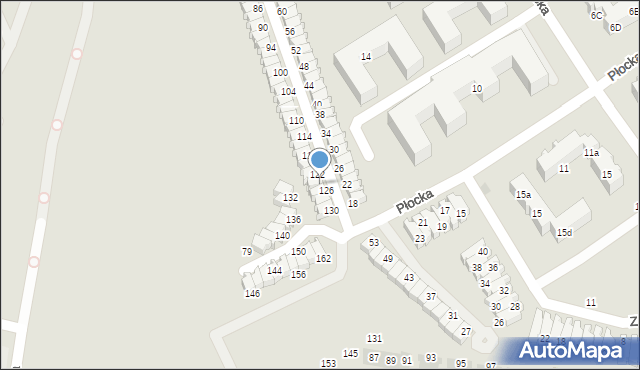Gdańsk, Płocka, 124, mapa Gdańska