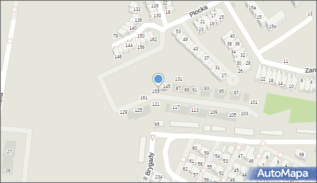 Gdańsk, Płocka, 151, mapa Gdańska