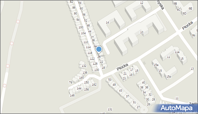 Gdańsk, Płocka, 26, mapa Gdańska