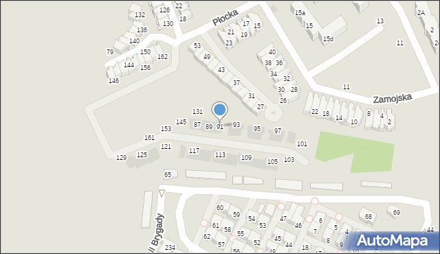 Gdańsk, Płocka, 91, mapa Gdańska
