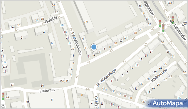 Gdańsk, Plac Wybickiego Józefa, gen., 2, mapa Gdańska