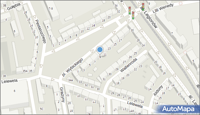 Gdańsk, Plac Wybickiego Józefa, gen., 9, mapa Gdańska