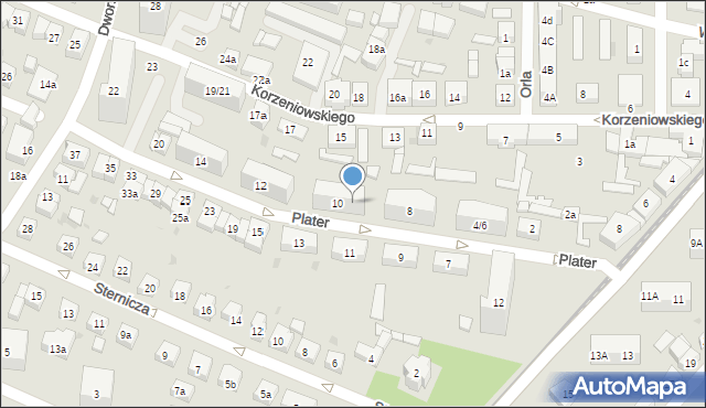 Gdańsk, Plater Emilii, 10a, mapa Gdańska