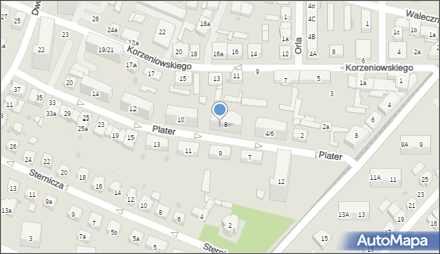 Gdańsk, Plater Emilii, 8b, mapa Gdańska