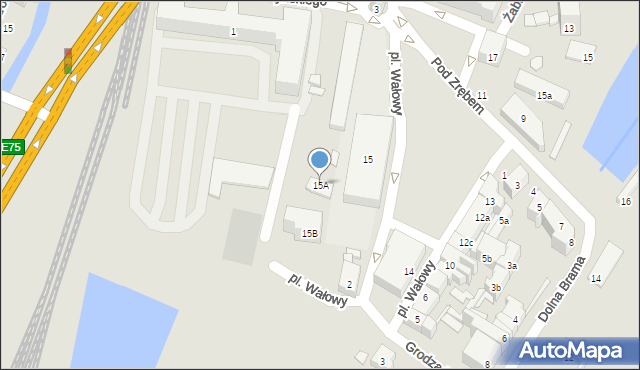 Gdańsk, Plac Wałowy, 15A, mapa Gdańska