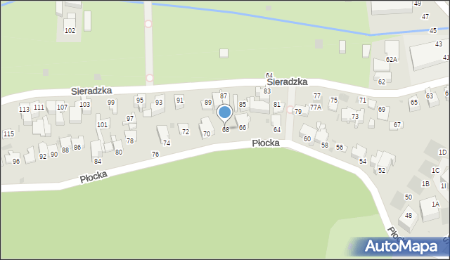 Gdynia, Płocka, 68, mapa Gdyni