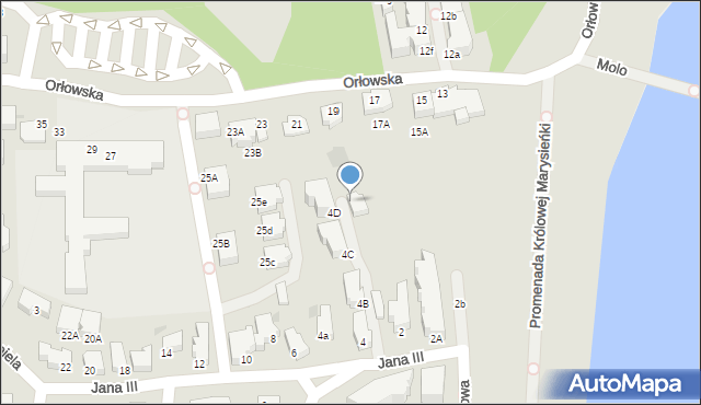 Gdynia, Plażowa, 19A, mapa Gdyni