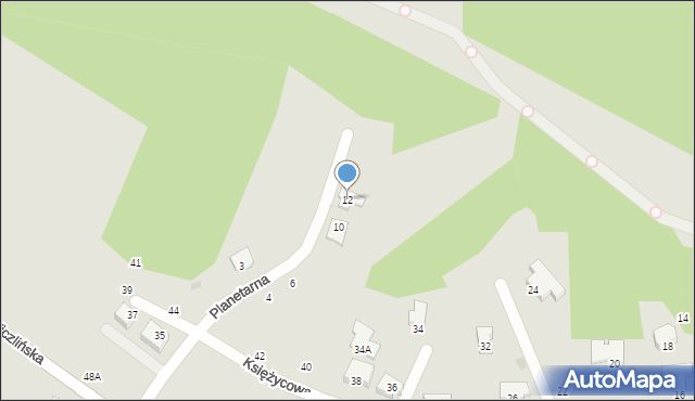 Gdynia, Planetarna, 12, mapa Gdyni