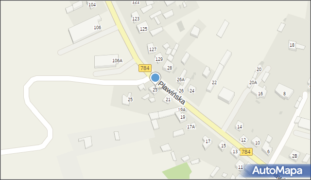 Gidle, Pławińska, 23, mapa Gidle