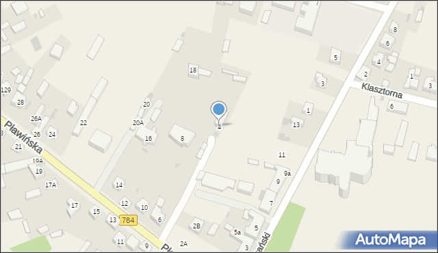 Gidle, Pławińska, 4, mapa Gidle