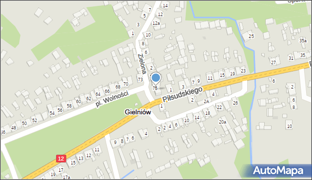 Gielniów, Plac Wolności, 76, mapa Gielniów