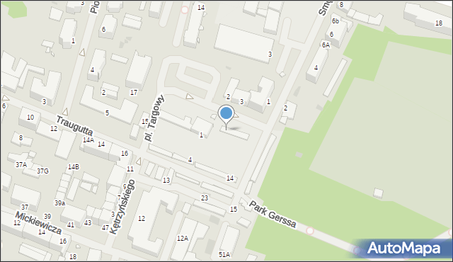 Giżycko, Plac Targowy, 7, mapa Giżycko
