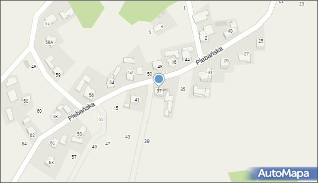 Głębowice, Plebańska, 37, mapa Głębowice