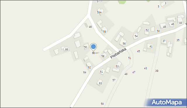 Głębowice, Plebańska, 60, mapa Głębowice
