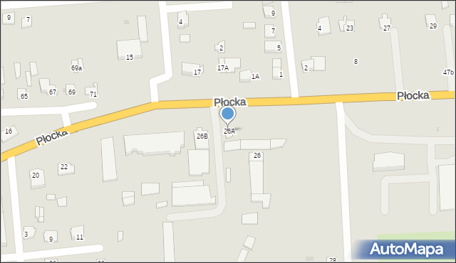 Glinojeck, Płocka, 26A, mapa Glinojeck