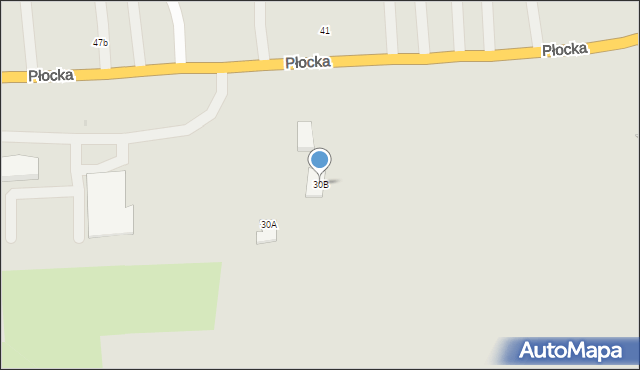 Glinojeck, Płocka, 30B, mapa Glinojeck