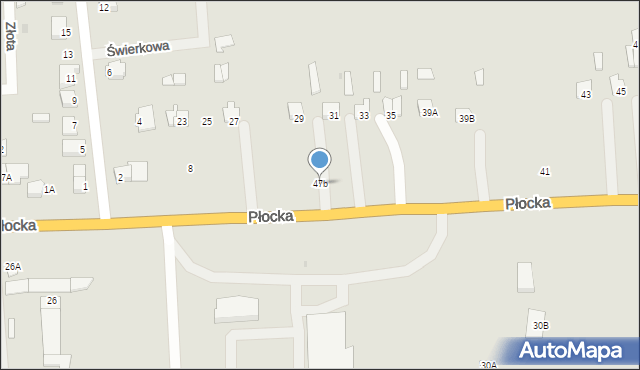 Glinojeck, Płocka, 47b, mapa Glinojeck