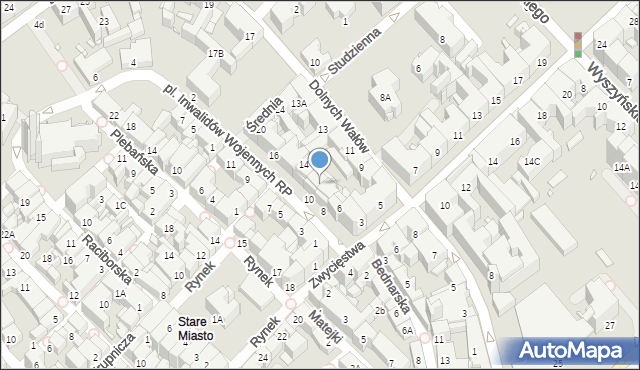 Gliwice, Plac Inwalidów Wojennych RP, 12, mapa Gliwic