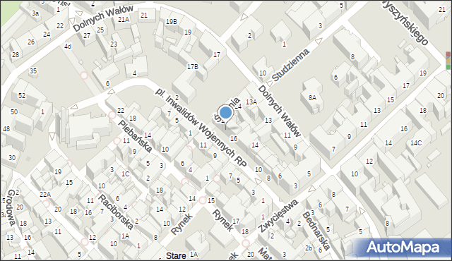 Gliwice, Plac Inwalidów Wojennych RP, 18, mapa Gliwic