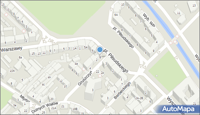 Gliwice, Plac Piłsudskiego Józefa, marsz., 4, mapa Gliwic