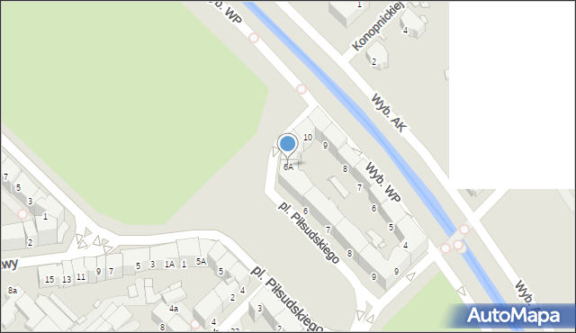 Gliwice, Plac Piłsudskiego Józefa, marsz., 6A, mapa Gliwic