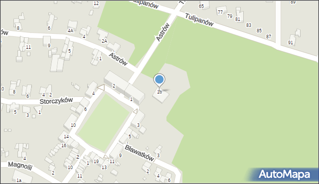 Gliwice, Plac Jaśminu, 1b, mapa Gliwic