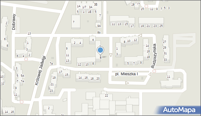 Głogów, Plac Mieszka I, 6, mapa Głogów