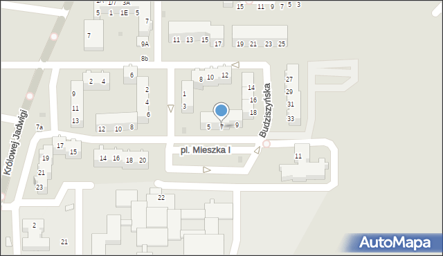 Głogów, Plac Mieszka I, 7, mapa Głogów