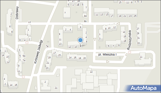 Głogów, Plac Mieszka I, 8, mapa Głogów