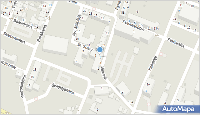 Głogów, Plac Solny, 1, mapa Głogów