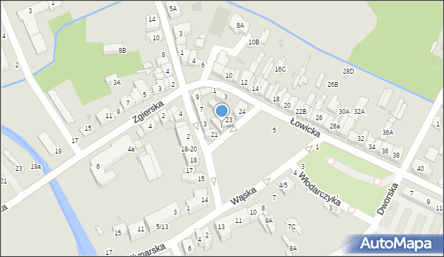 Głowno, Plac Wolności, 22, mapa Głowno