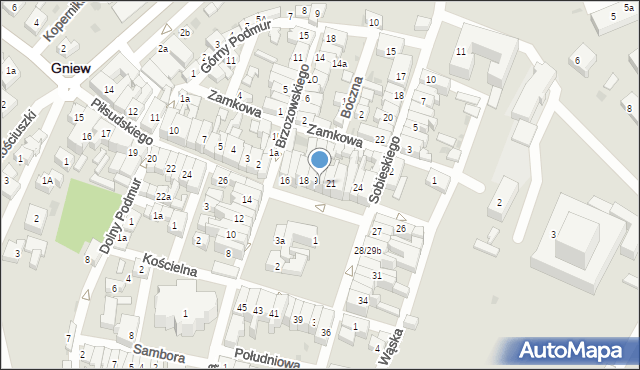 Gniew, Plac Grunwaldzki, 20, mapa Gniew