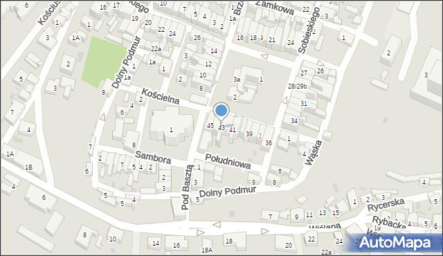Gniew, Plac Grunwaldzki, 43, mapa Gniew