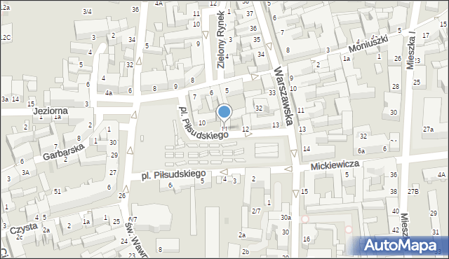 Gniezno, Plac Piłsudskiego Józefa, marsz., 11, mapa Gniezna