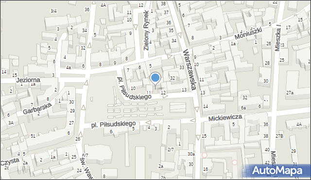 Gniezno, Plac Piłsudskiego Józefa, marsz., 12a, mapa Gniezna