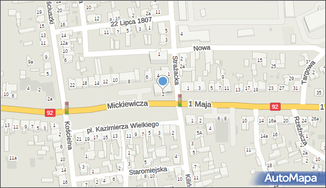 Golina, Plac Kazimierza Wielkiego, 2, mapa Golina