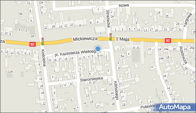 Golina, Plac Kazimierza Wielkiego, 3, mapa Golina