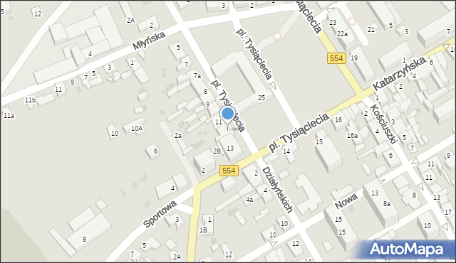 Golub-Dobrzyń, Plac Tysiąclecia, 12, mapa Golub-Dobrzyń