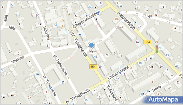 Golub-Dobrzyń, Plac Tysiąclecia, 23, mapa Golub-Dobrzyń