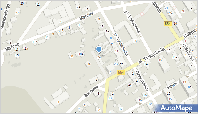 Golub-Dobrzyń, Plac Tysiąclecia, 2a, mapa Golub-Dobrzyń