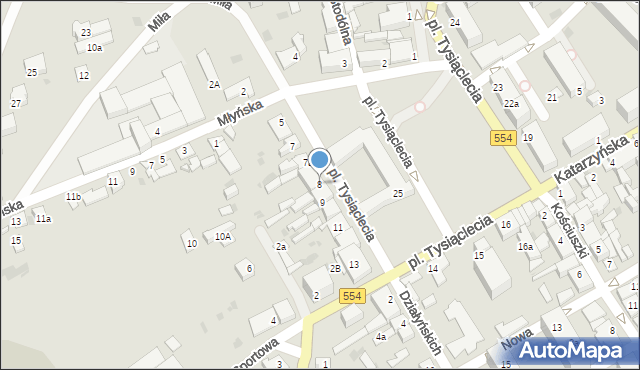 Golub-Dobrzyń, Plac Tysiąclecia, 8, mapa Golub-Dobrzyń