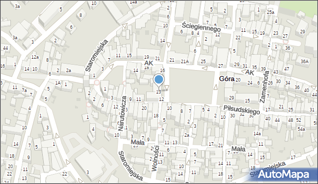 Góra, Plac Króla Bolesława Chrobrego, 13, mapa Góra