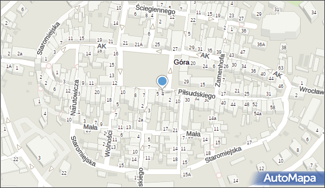Góra, Plac Króla Bolesława Chrobrego, 4, mapa Góra