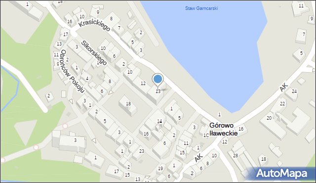 Górowo Iławeckie, Plac Ratuszowy, 13, mapa Górowo Iławeckie