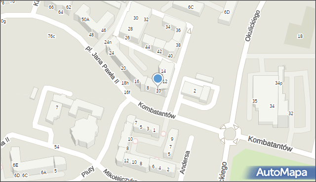 Gorzów Wielkopolski, Plac Jana Pawła II, 10, mapa Gorzów Wielkopolski