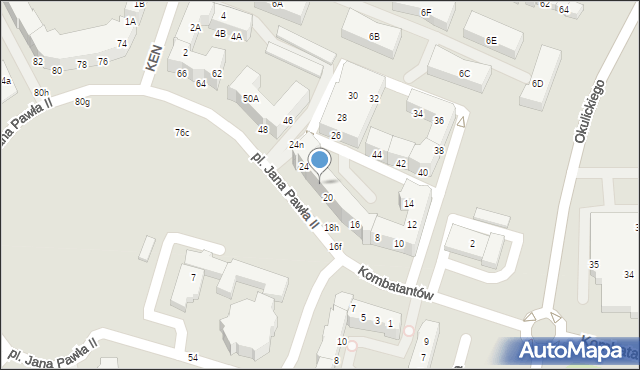 Gorzów Wielkopolski, Plac Jana Pawła II, 22, mapa Gorzów Wielkopolski